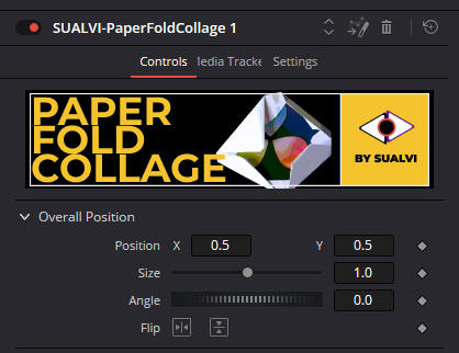 Paper Fold Collage Transform Controls