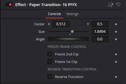 Paper Transition Controls